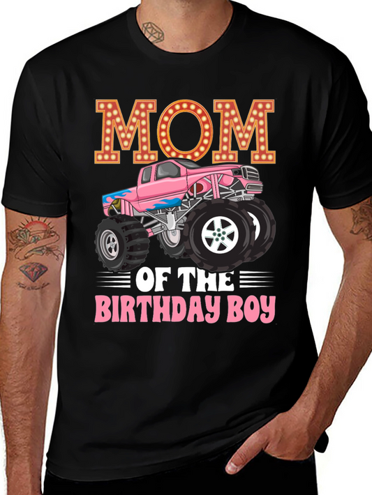 Mom of the Birthday Boy Monster Truck T-shirt