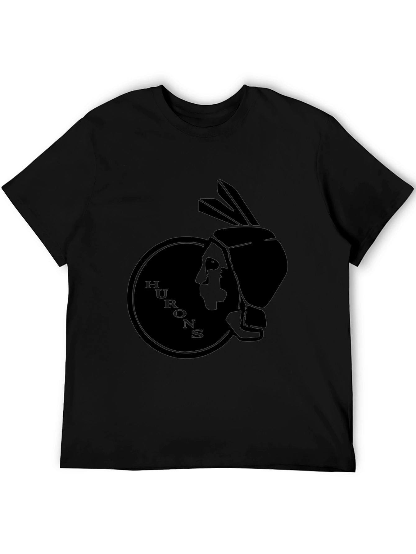Hurons Graphic Tee - Black Cotton Blend