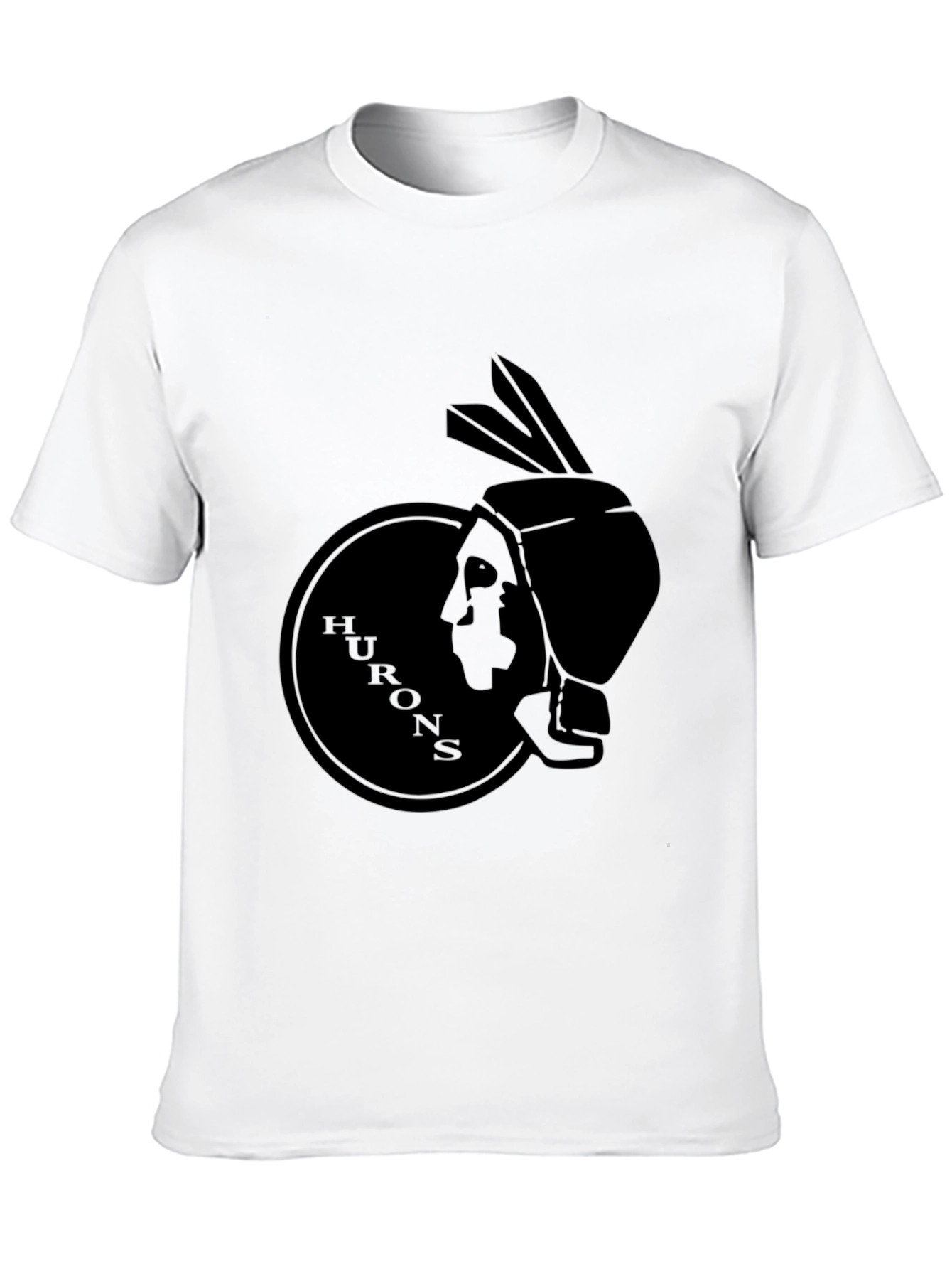 Hurons Graphic Tee - Black Cotton Blend