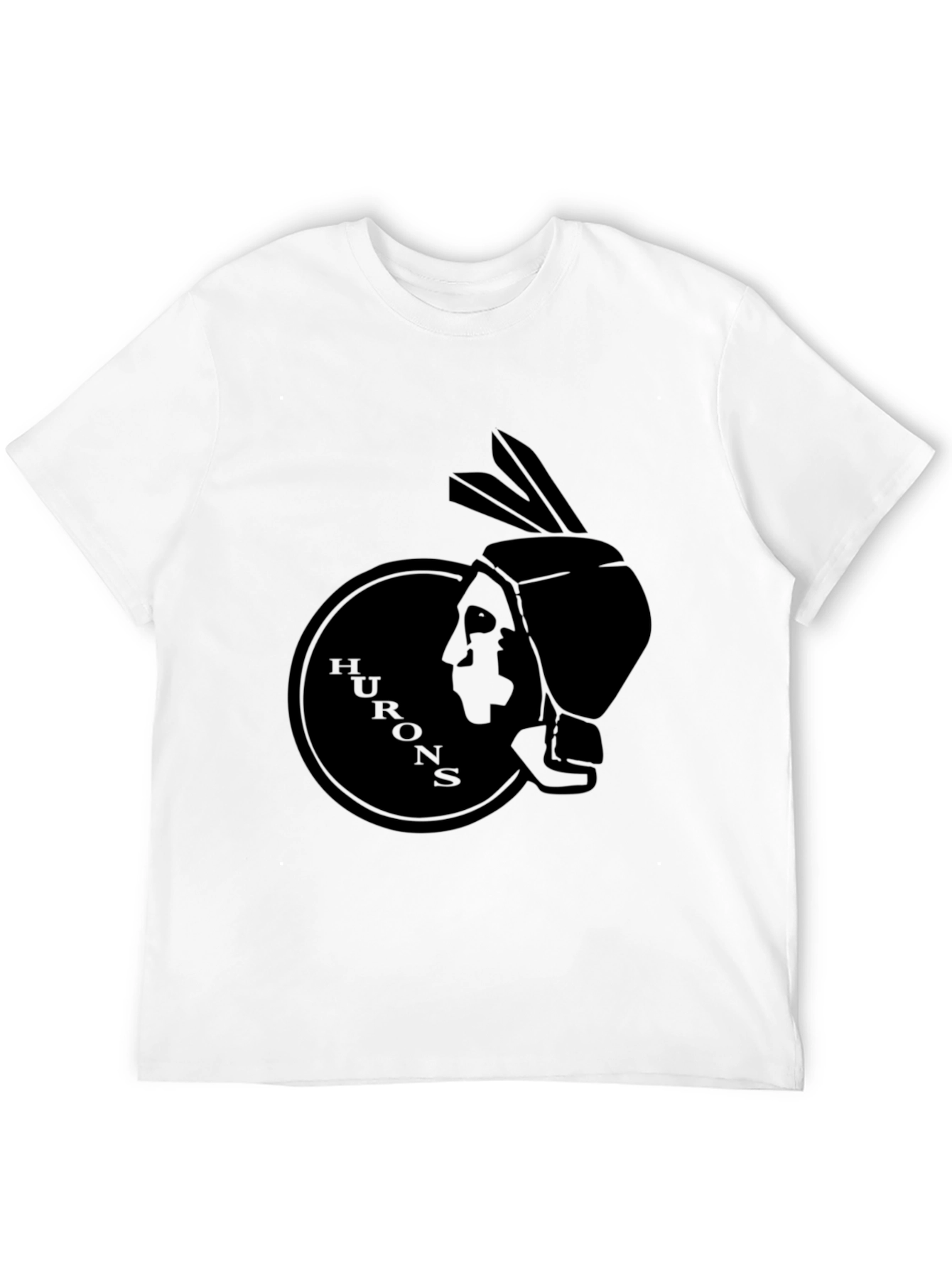 Hurons Graphic Tee - Black Cotton Blend