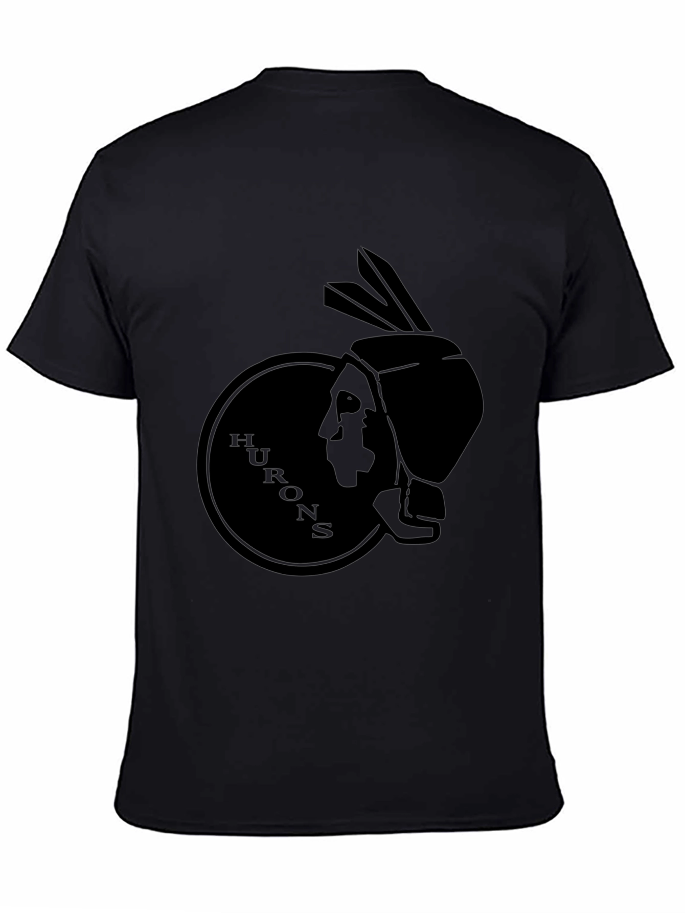 Hurons Graphic Tee - Black Cotton Blend