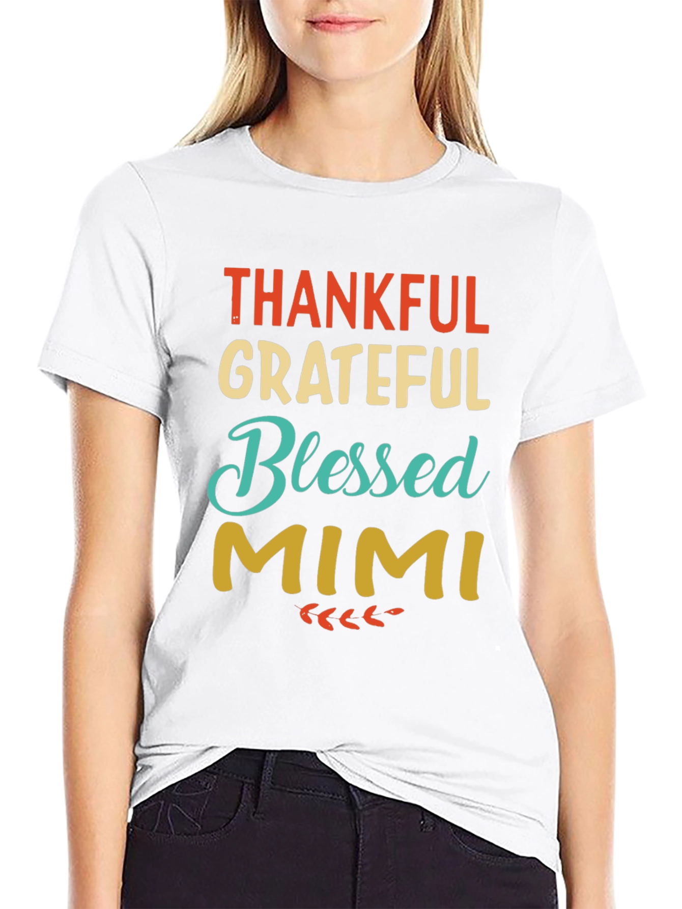 Thankful Grateful Blessed Mimi Graphic Tee