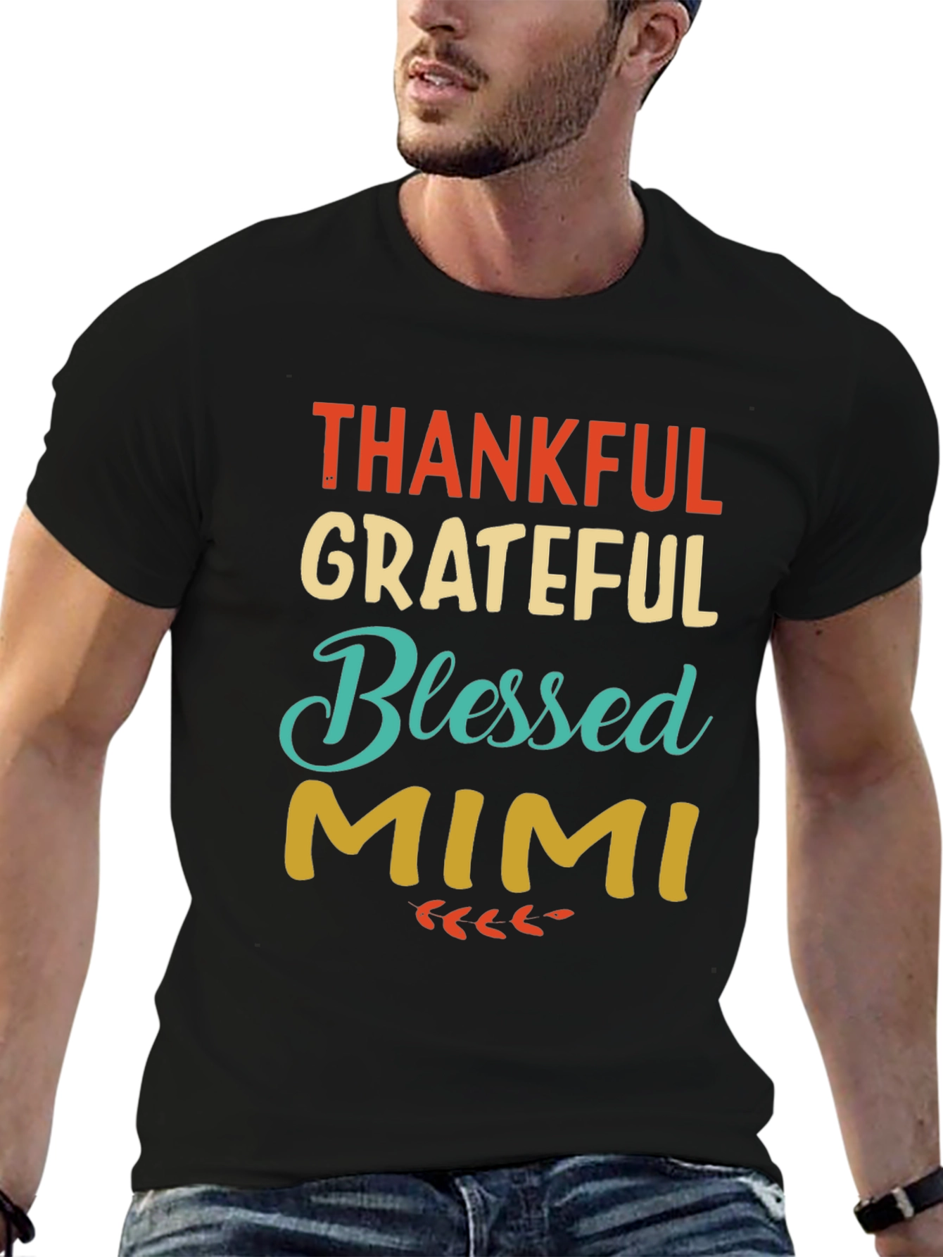 Thankful Grateful Blessed Mimi Graphic Tee