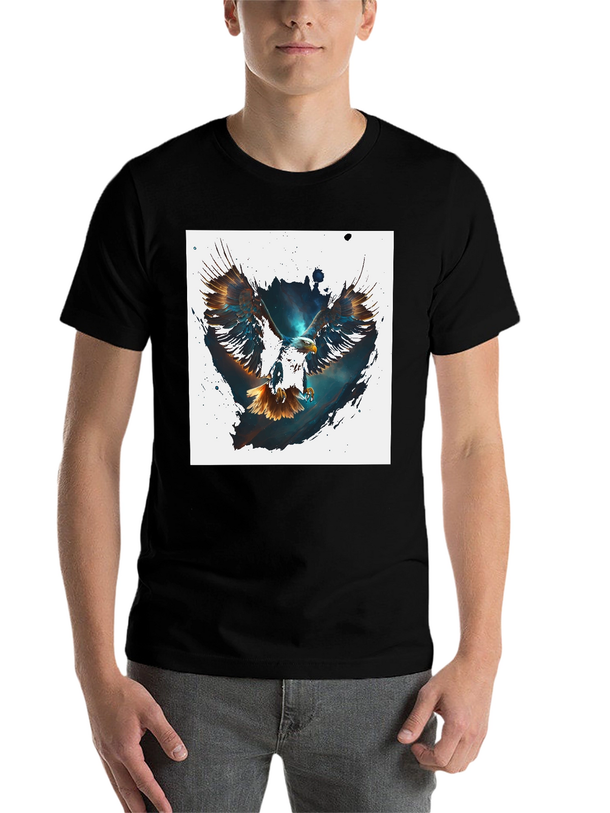 Eagle Graphic Tee - Mens Black T-Shirt