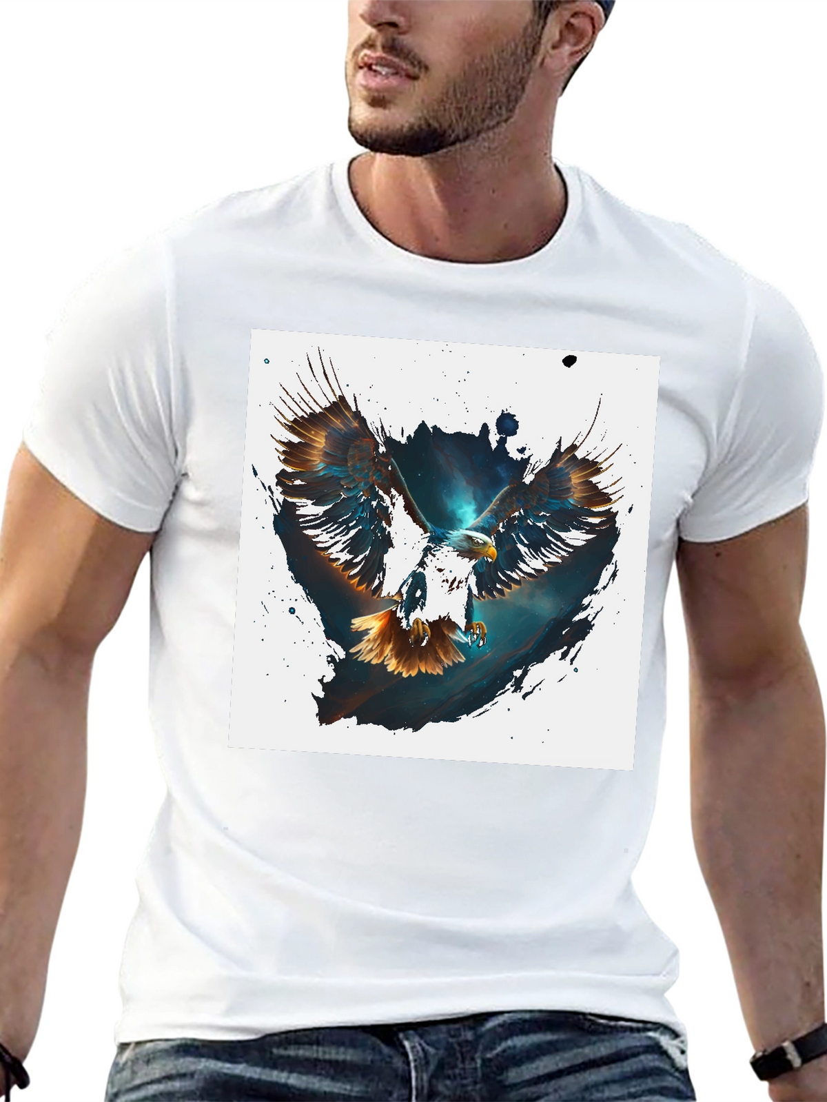Eagle Graphic Tee - Mens Black T-Shirt