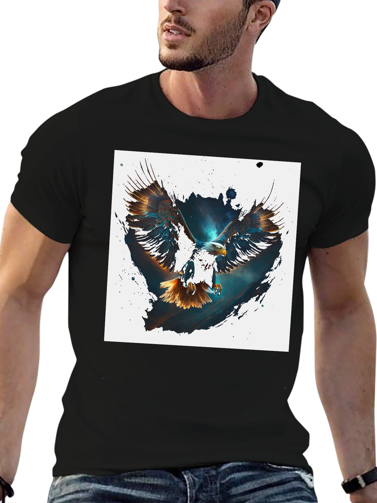Eagle Graphic Tee - Mens Black T-Shirt