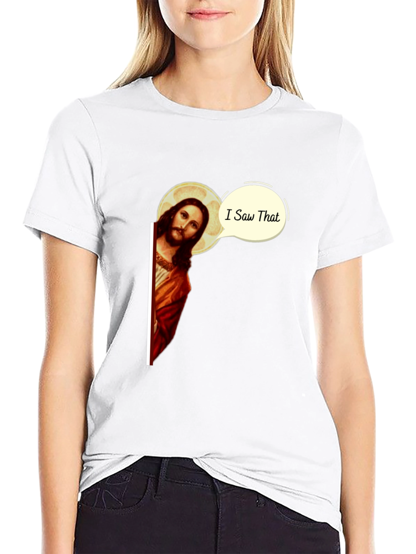 I Saw That Jesus Black T-Shirt