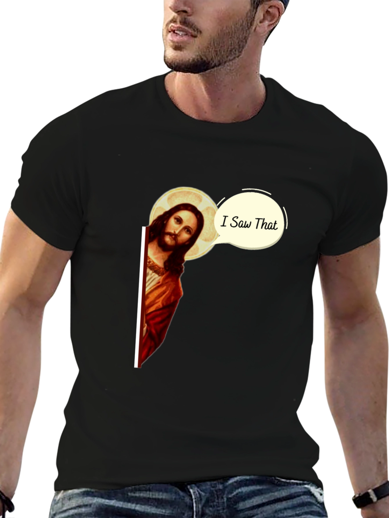 I Saw That Jesus Black T-Shirt