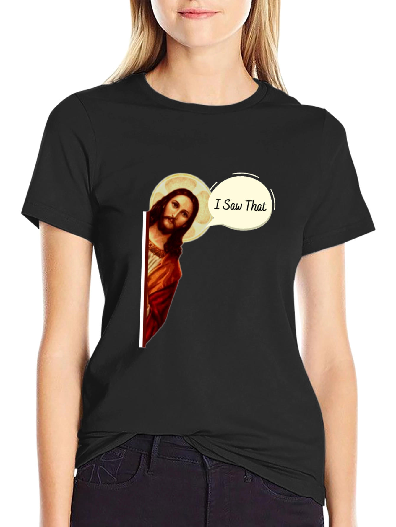 I Saw That Jesus Black T-Shirt