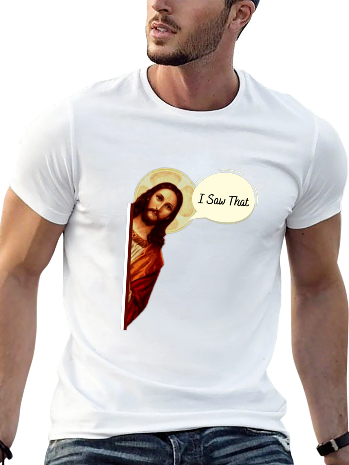 I Saw That Jesus Black T-Shirt