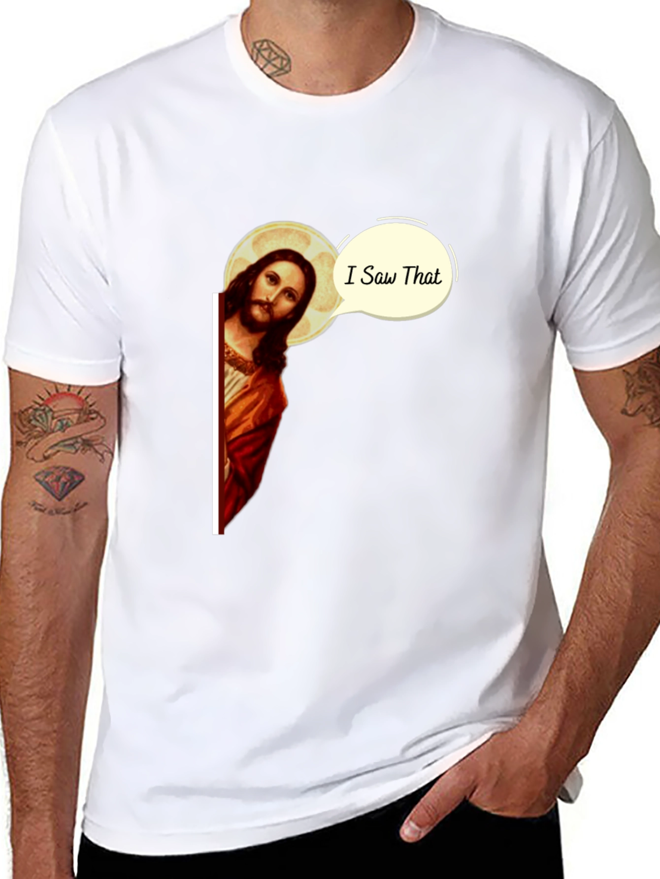 I Saw That Jesus Black T-Shirt