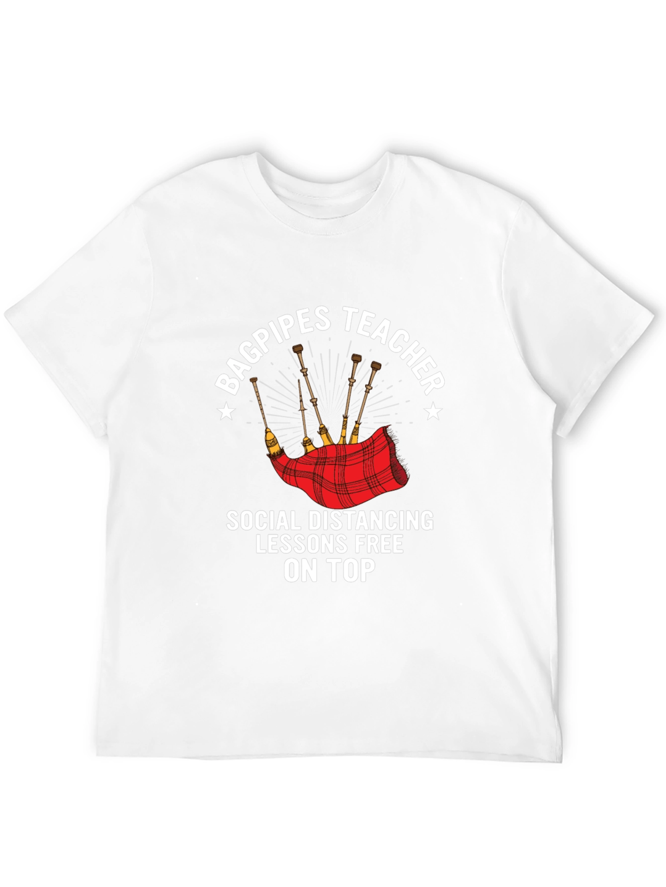 Bagpipes Teacher Social Distancing T-Shirt