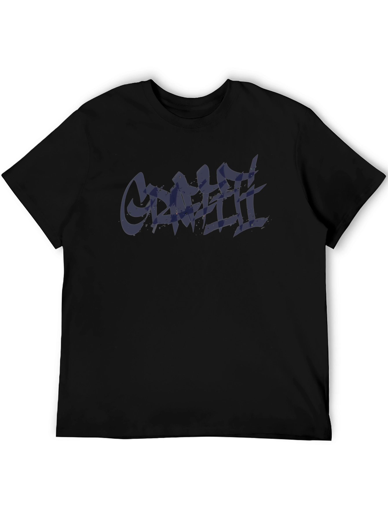 Mens Black T-Shirt with Graffiti Style Graphic