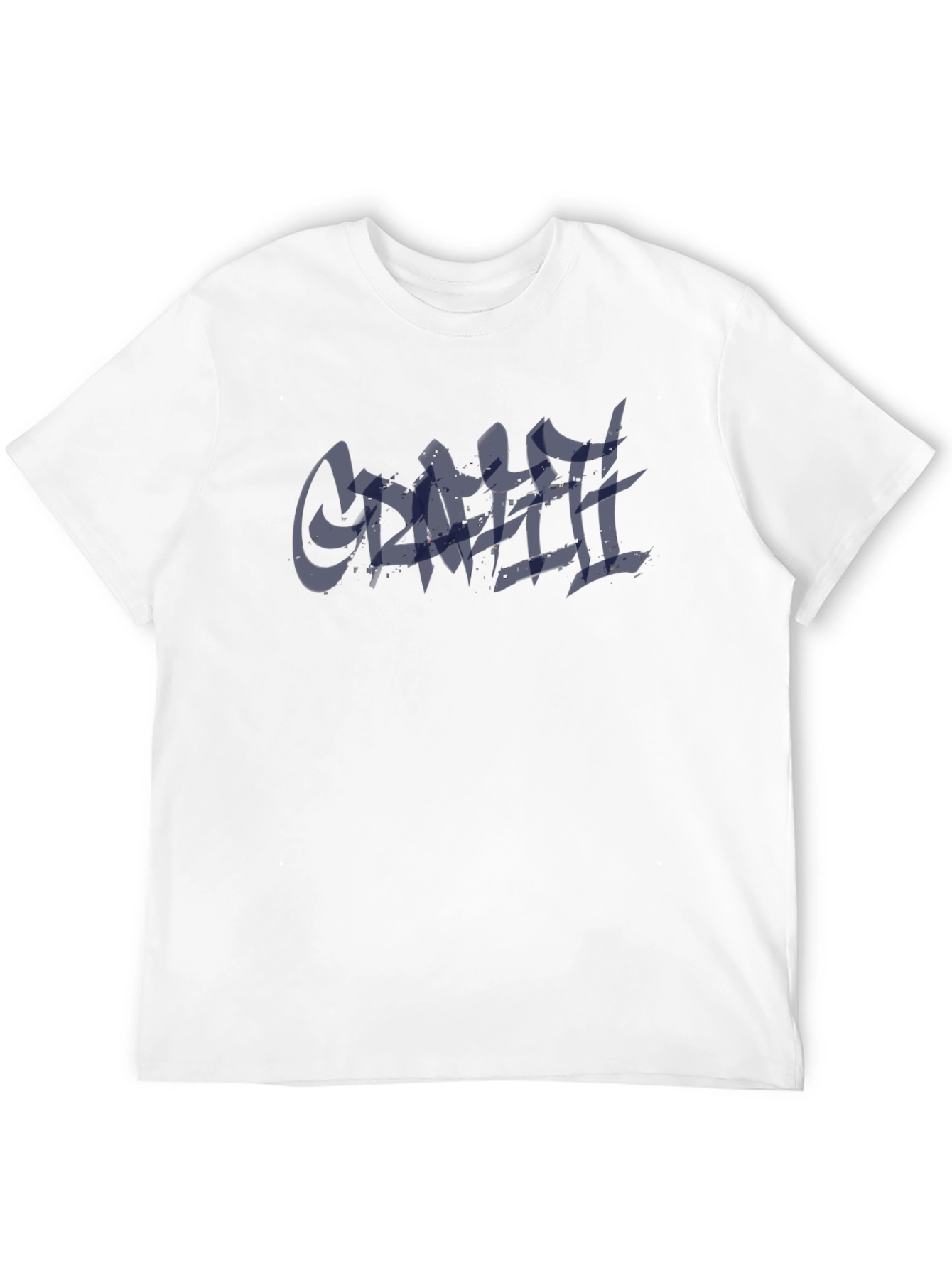 Mens Black T-Shirt with Graffiti Style Graphic