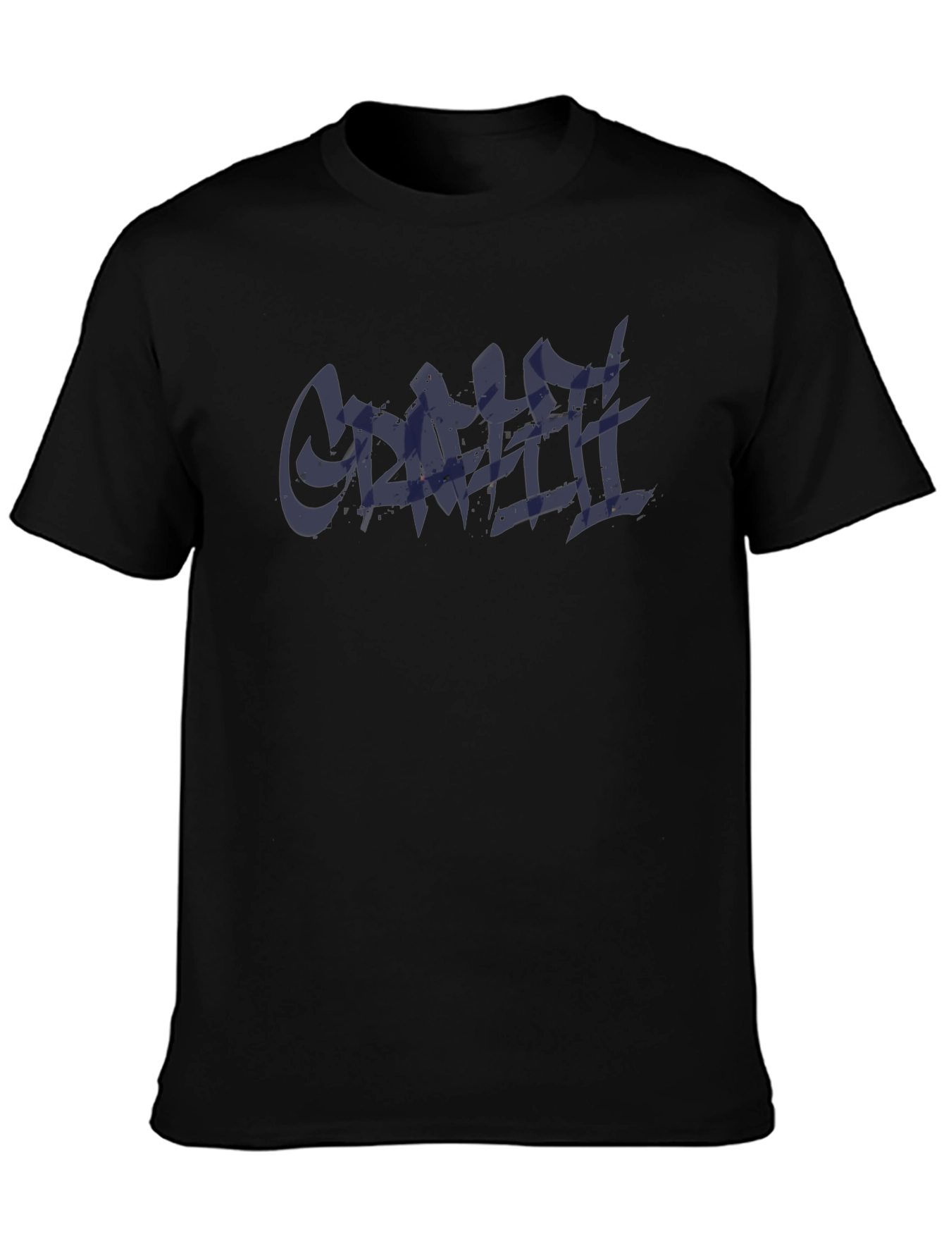 Mens Black T-Shirt with Graffiti Style Graphic