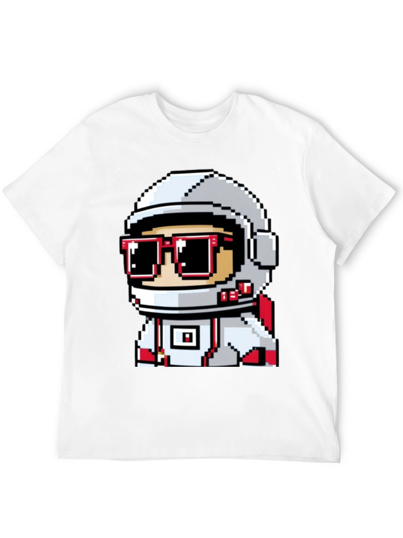 Pixel Astronaut Graphic T-Shirt - Cool Space Design