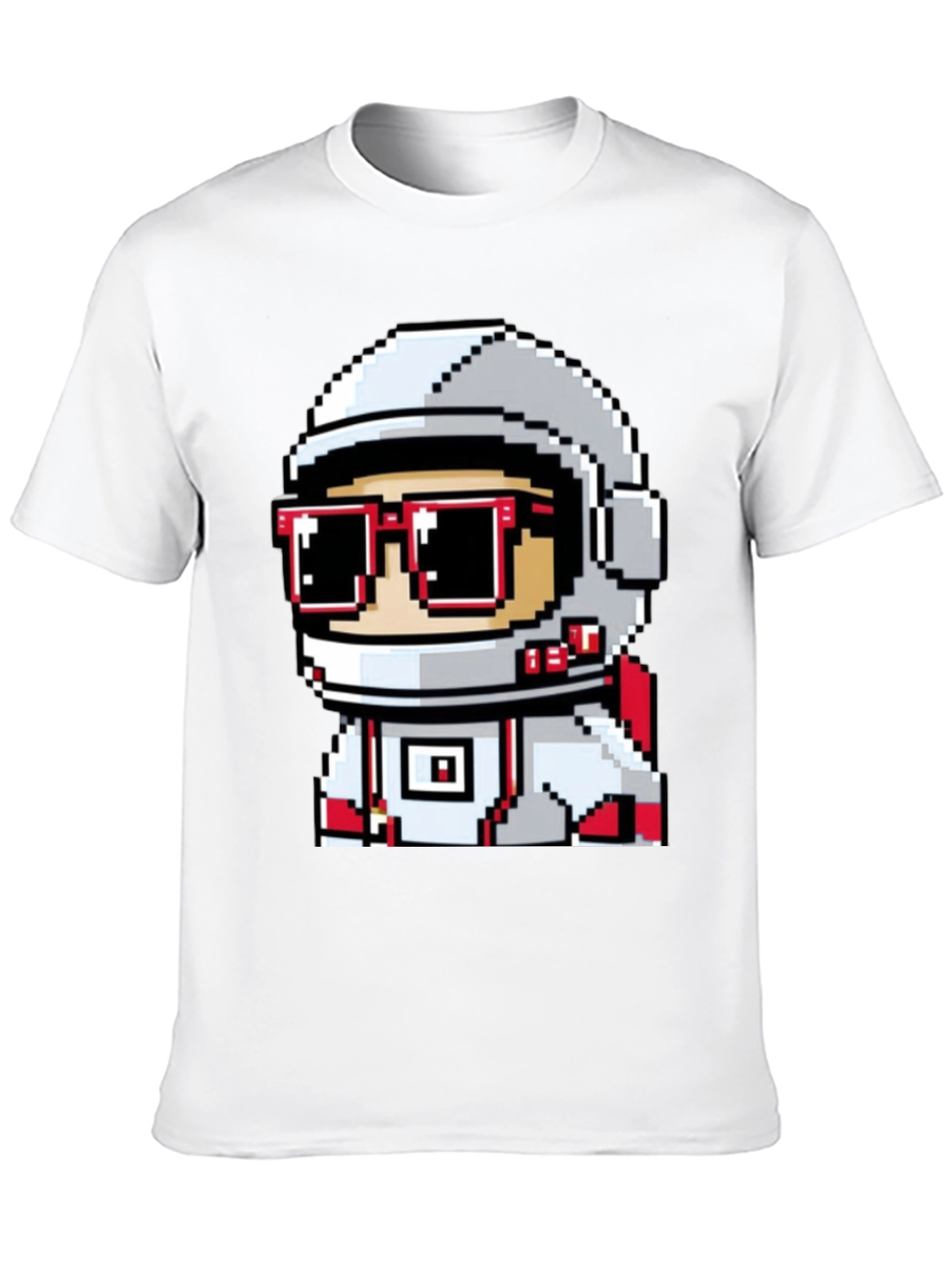 Pixel Astronaut Graphic T-Shirt - Cool Space Design