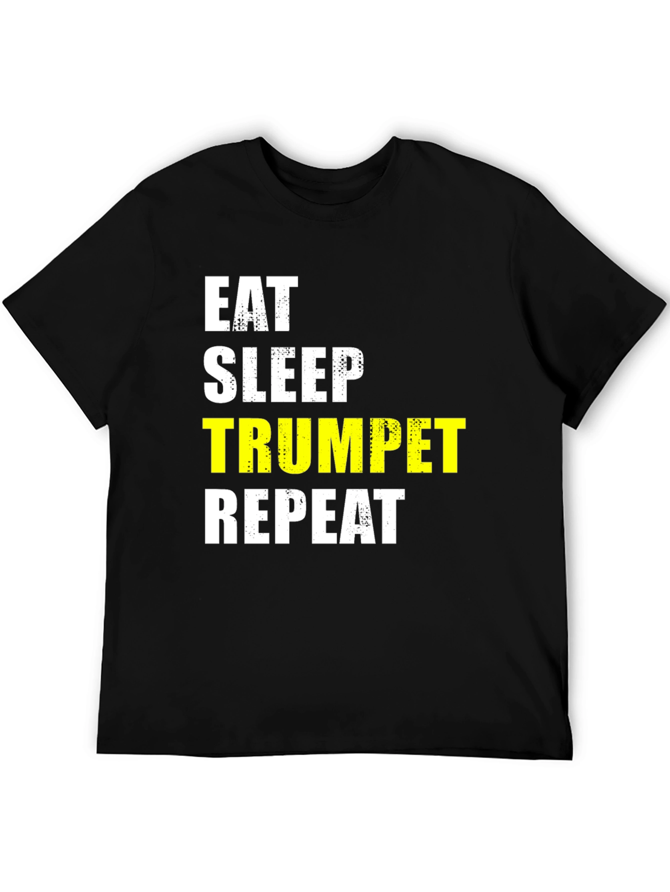 Eat Sleep Trumpet Repeat Black T-Shirt