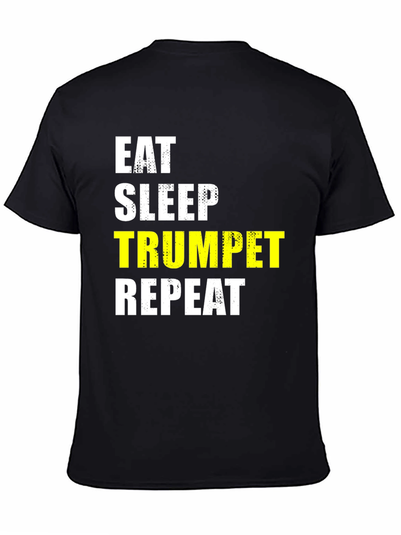 Eat Sleep Trumpet Repeat Black T-Shirt