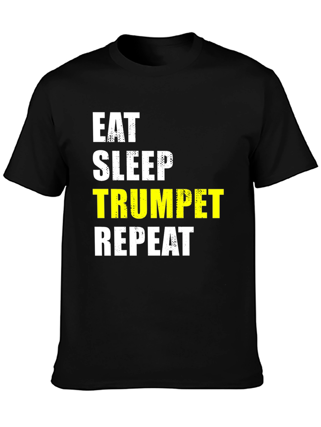 Eat Sleep Trumpet Repeat Black T-Shirt