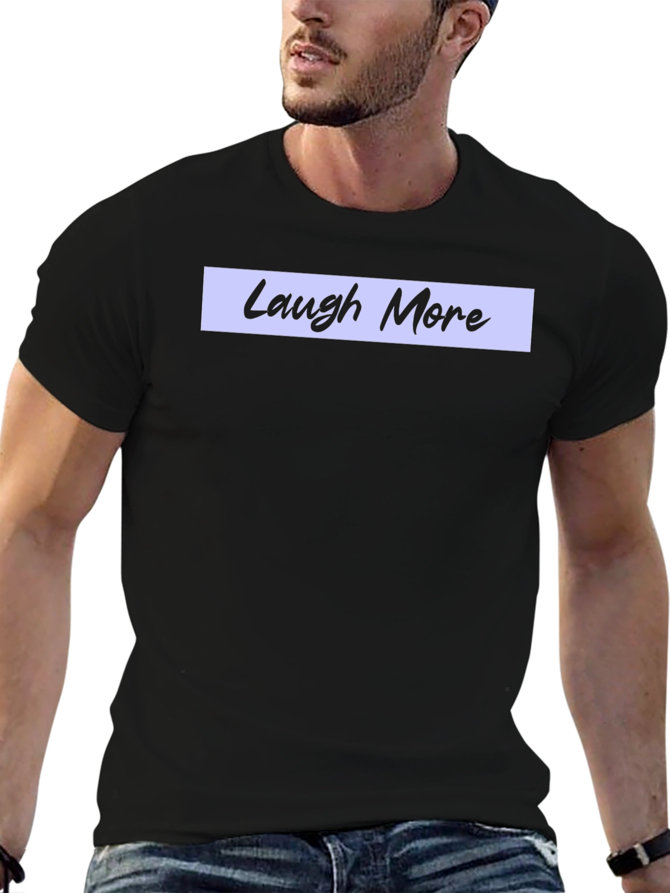 Laugh More Graphic Tee - Stylish Mens T-Shirt