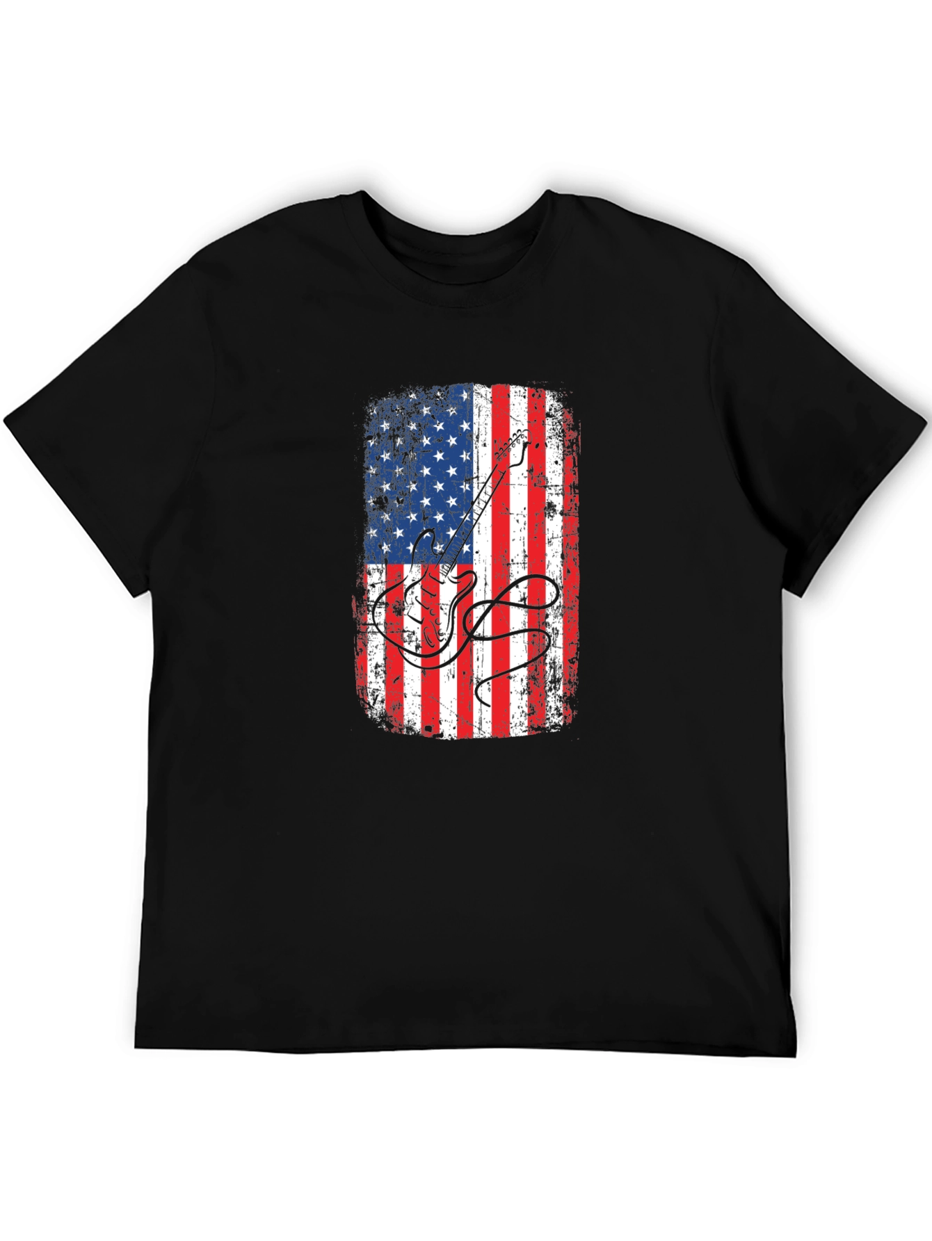 American Flag Guitar T-Shirt