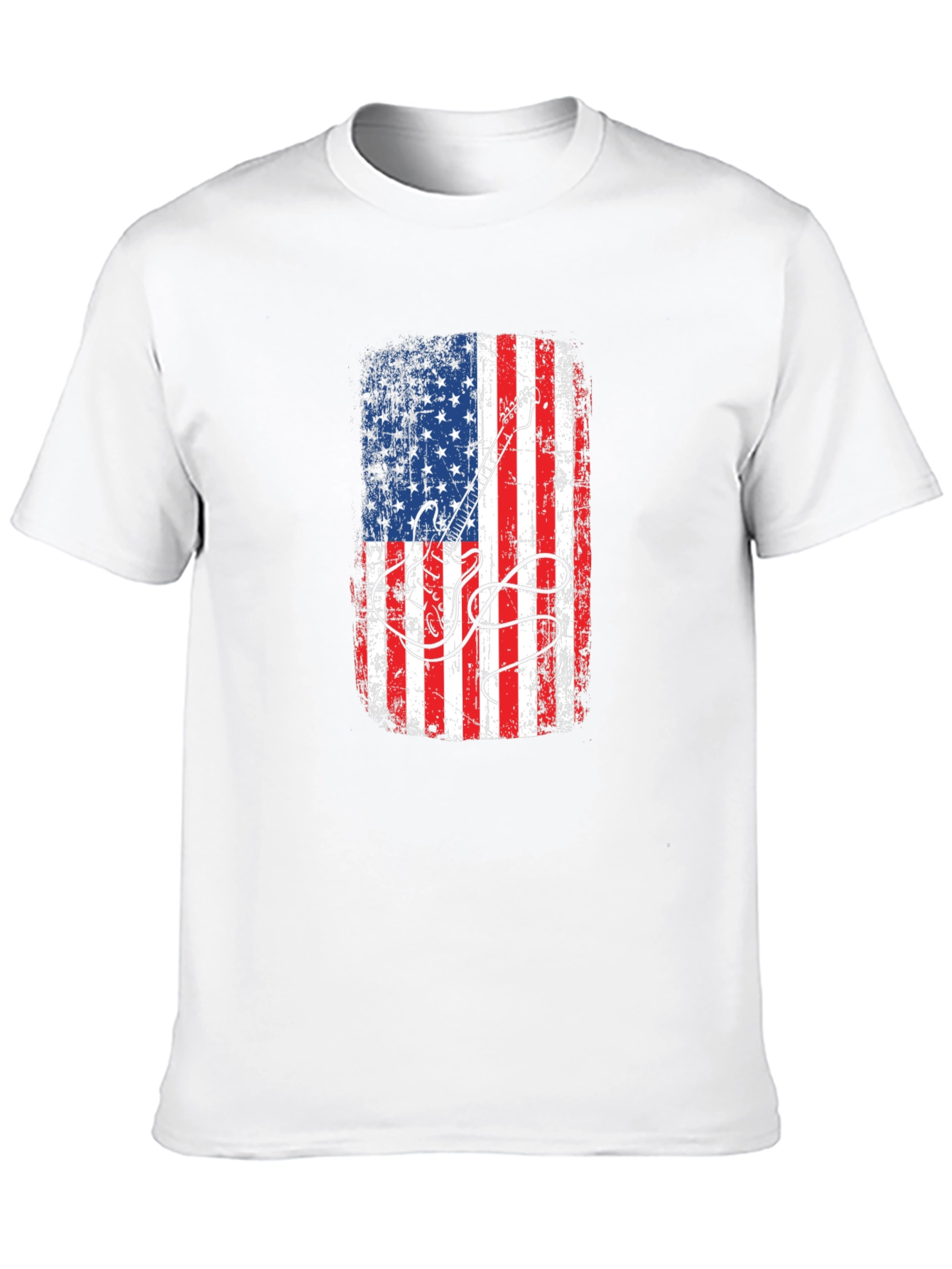 American Flag Guitar T-Shirt