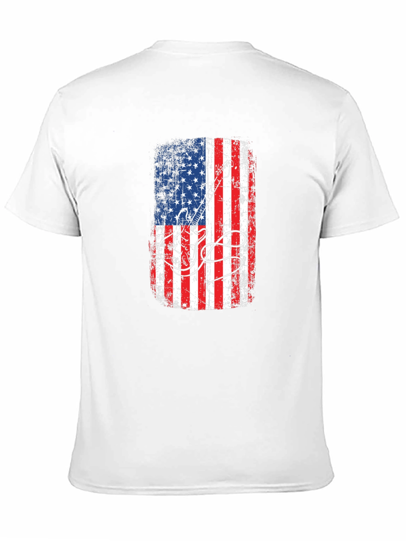 American Flag Guitar T-Shirt