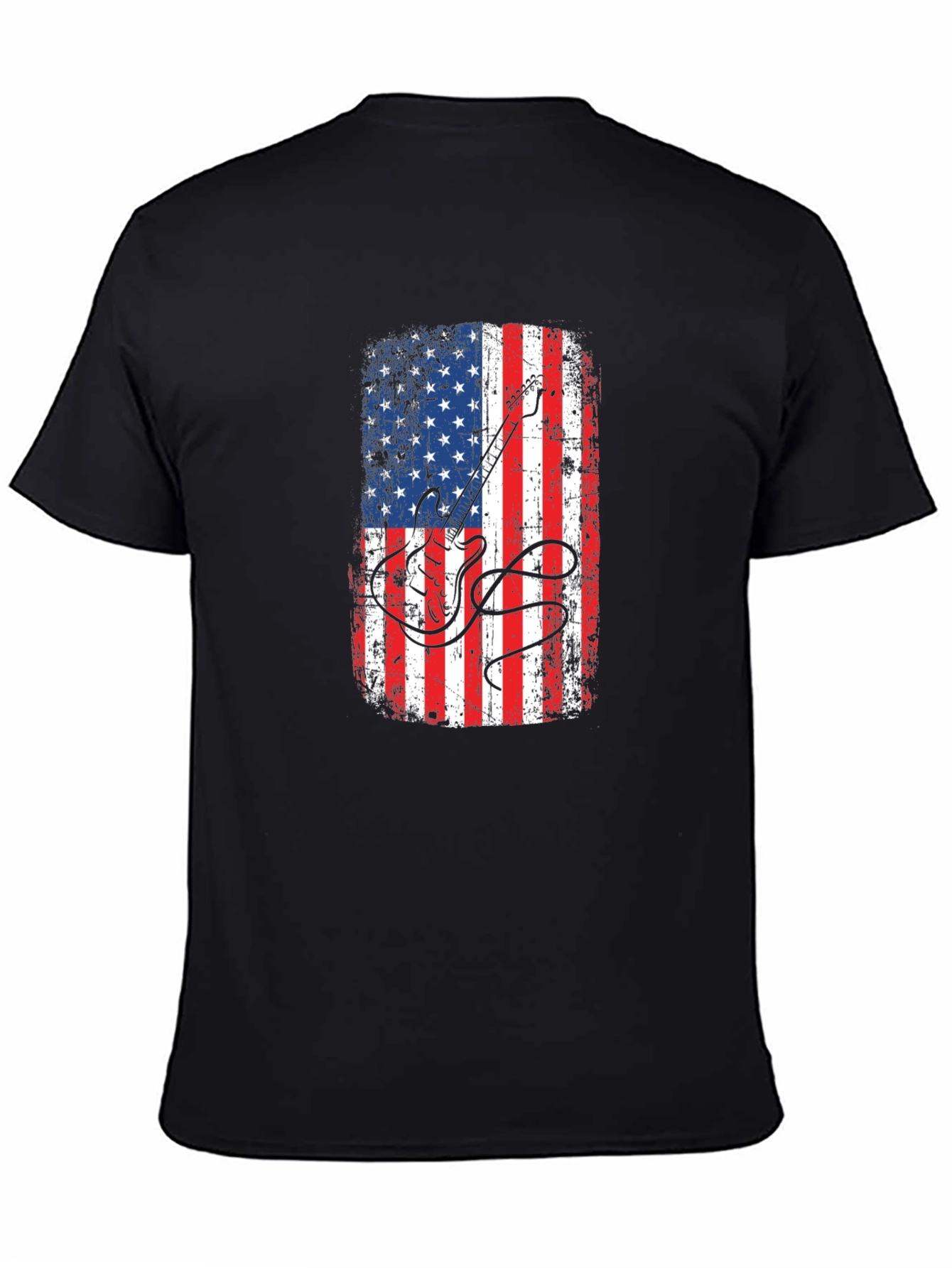 American Flag Guitar T-Shirt