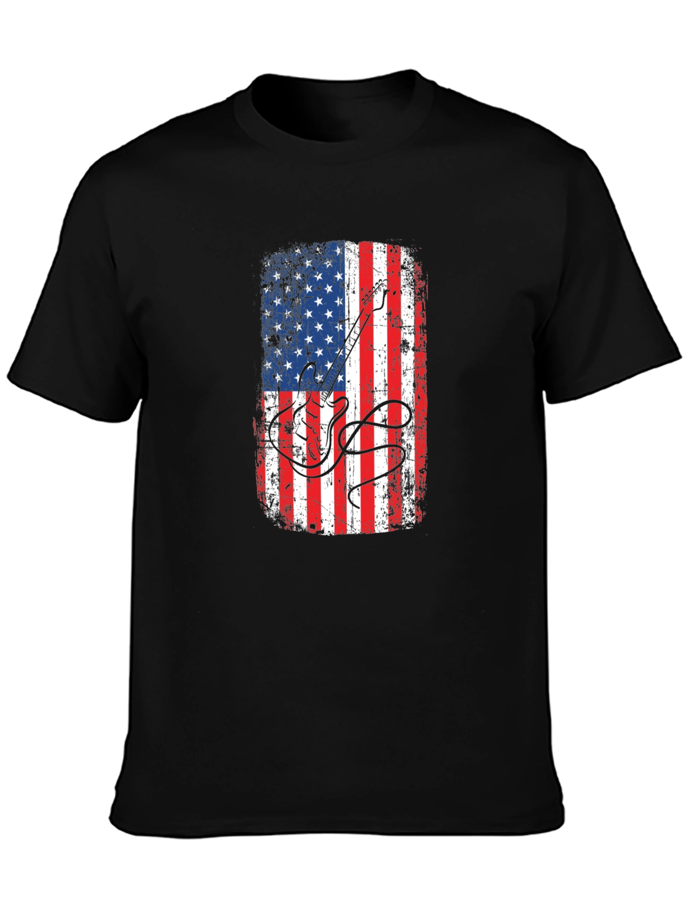 American Flag Guitar T-Shirt