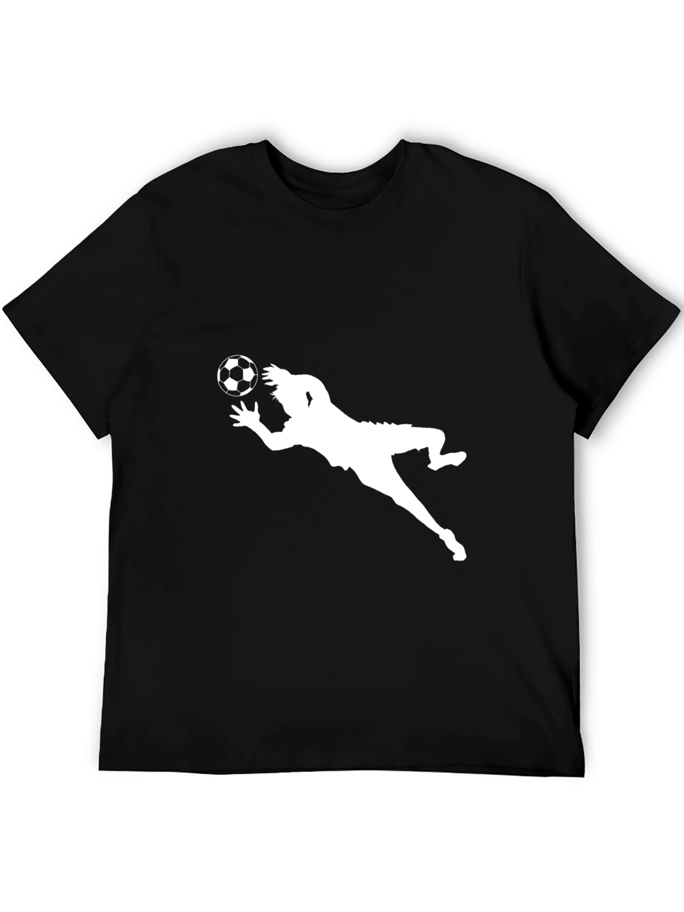 Soccer Goalie Dive Black T-Shirt