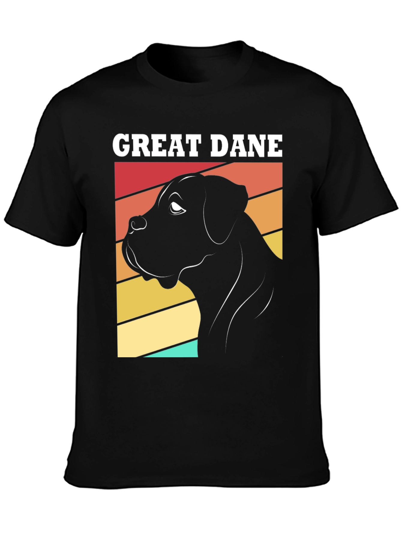 Great Dane Dog Graphic T-Shirt Retro Design