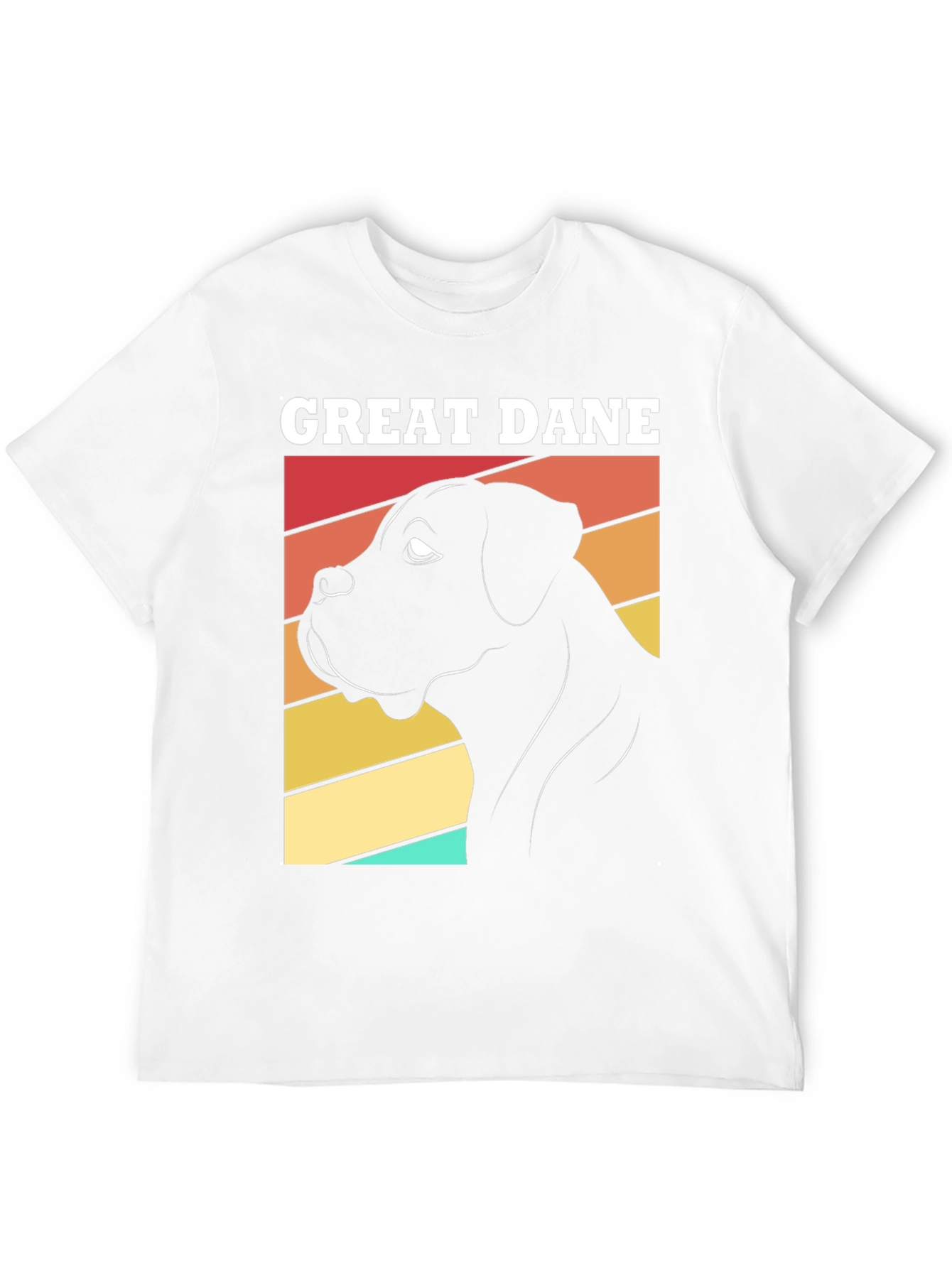 Great Dane Dog Graphic T-Shirt Retro Design