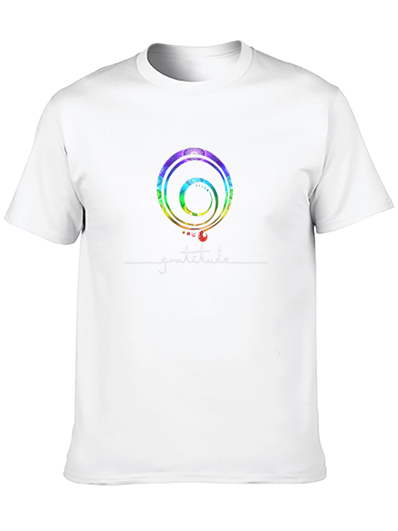 Gratitude Spiral Graphic T-Shirt - Black