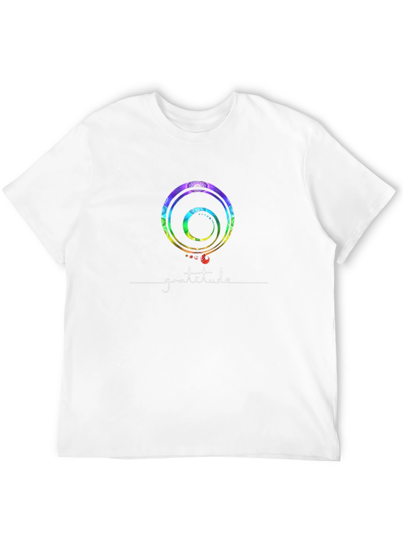 Gratitude Spiral Graphic T-Shirt - Black