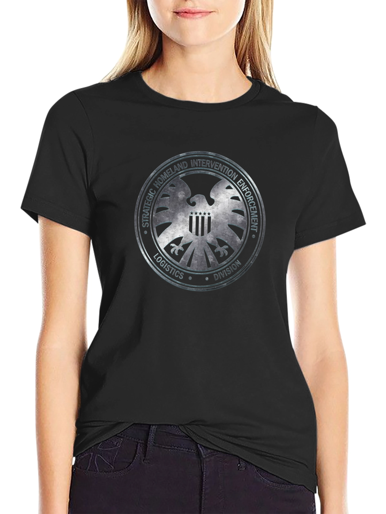 S.H.I.E.L.D. Logistics Division Black T-Shirt