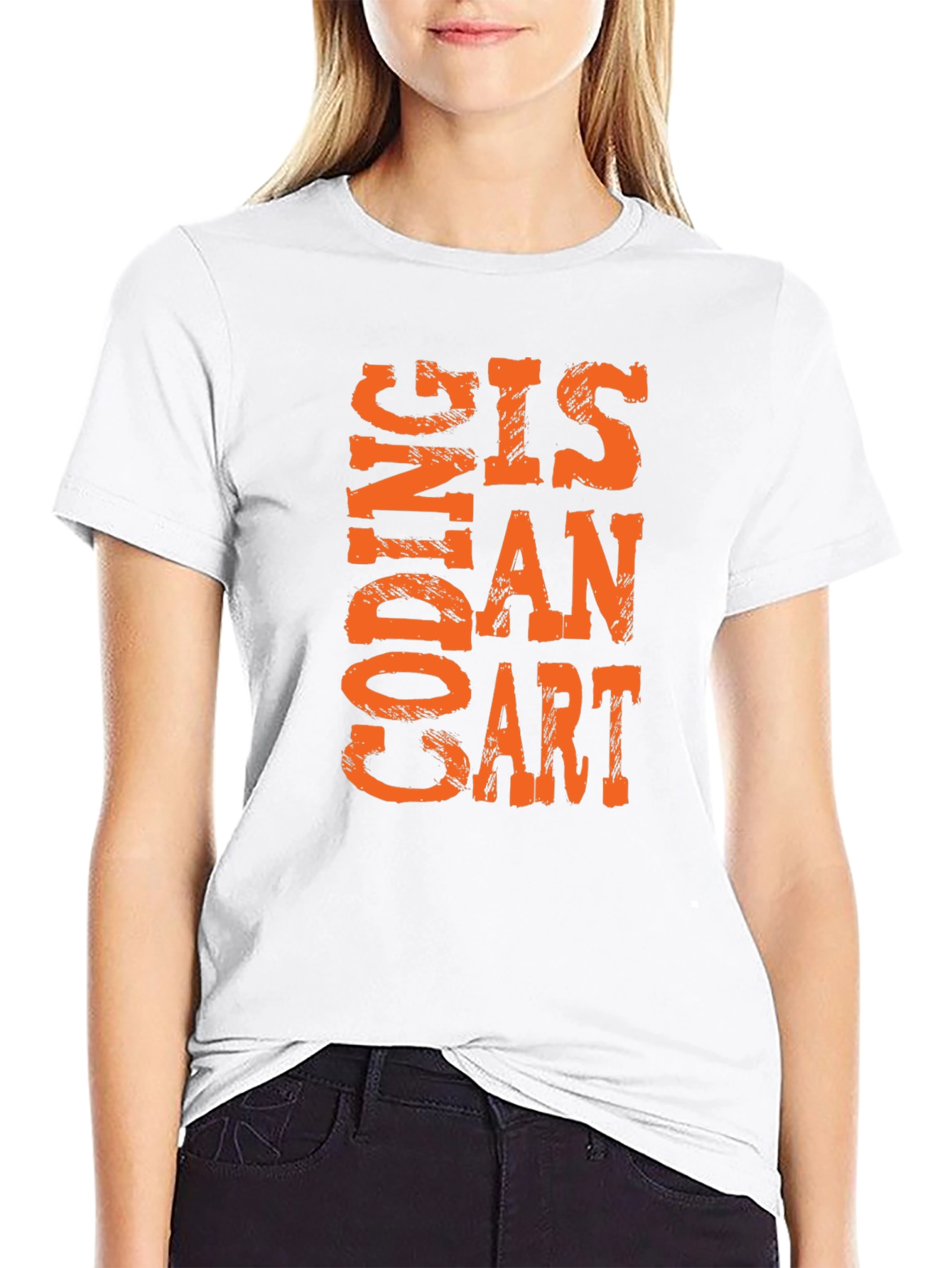 Coding is an Art T-Shirt - Black Cotton Tee