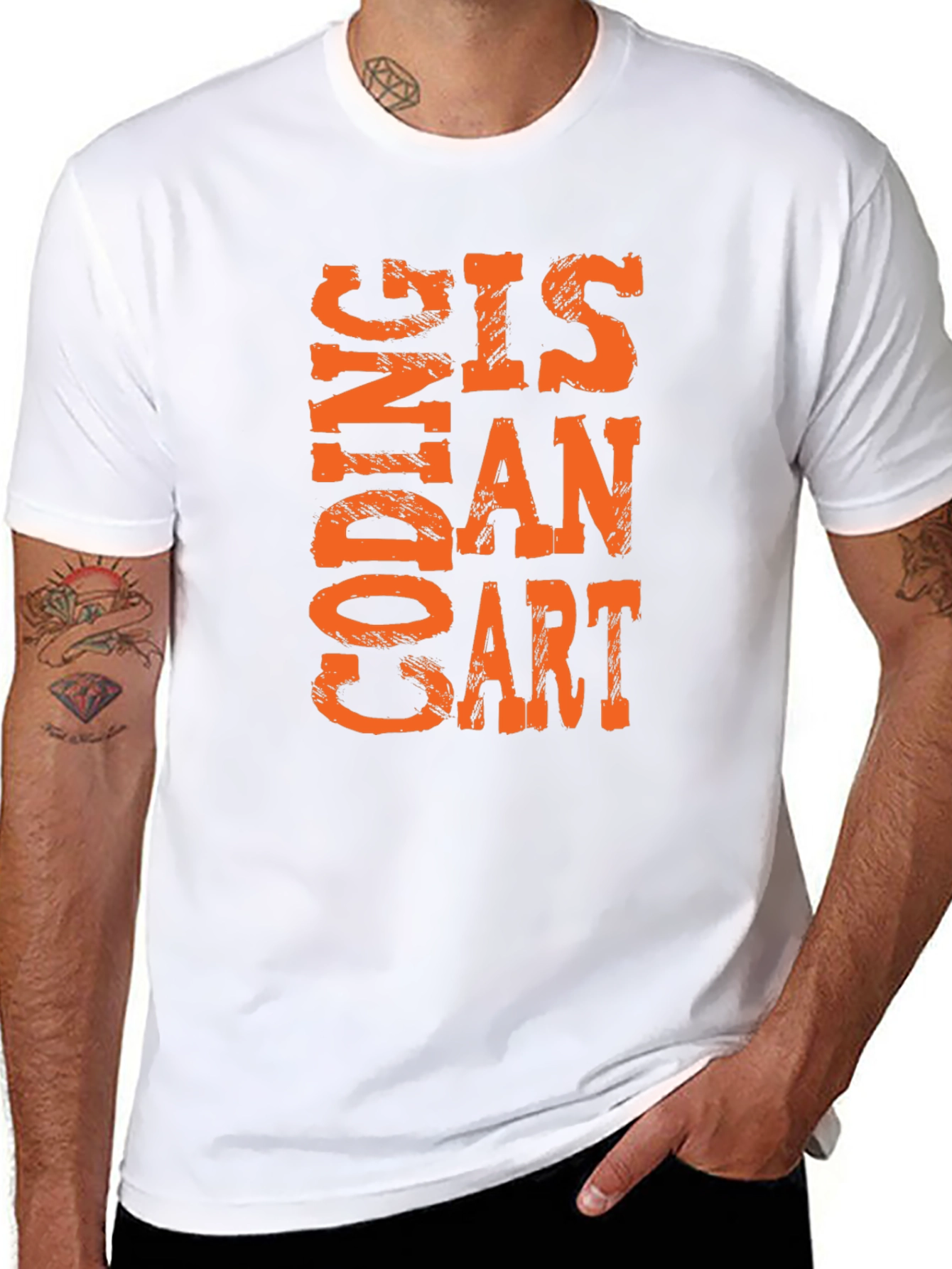 Coding is an Art T-Shirt - Black Cotton Tee