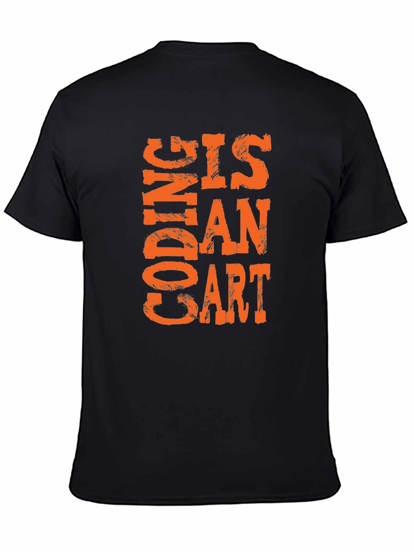 Coding is an Art T-Shirt - Black Cotton Tee