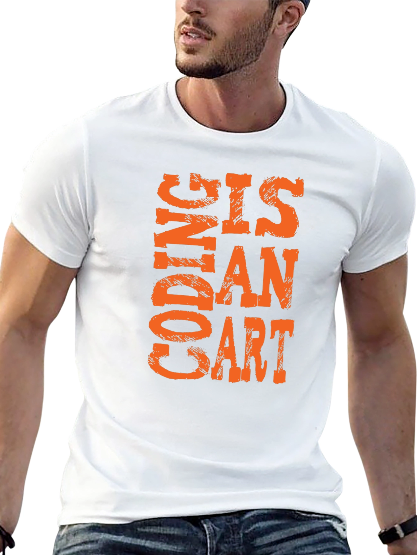 Coding is an Art T-Shirt - Black Cotton Tee