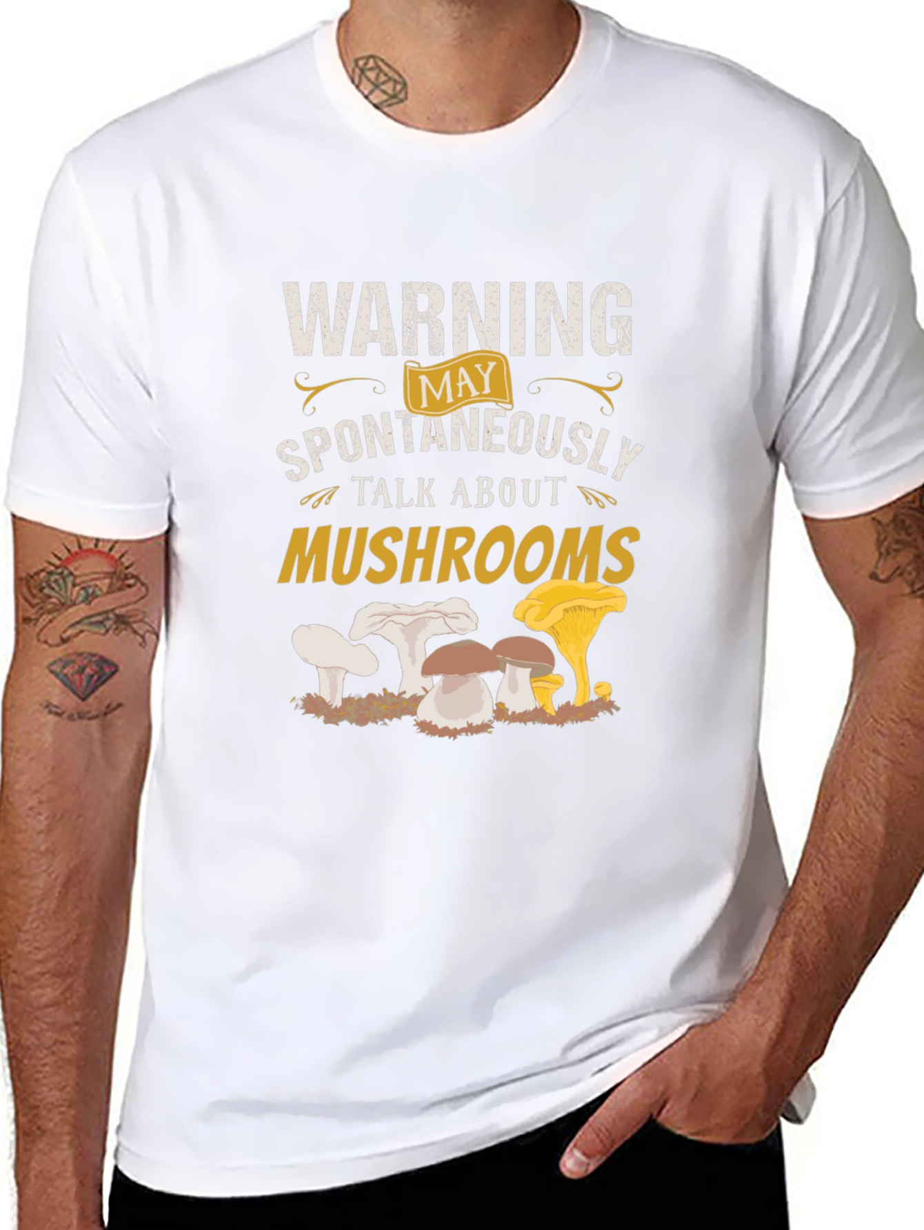 Warning: May Spontaneously Talk About Mushrooms T-Shirt