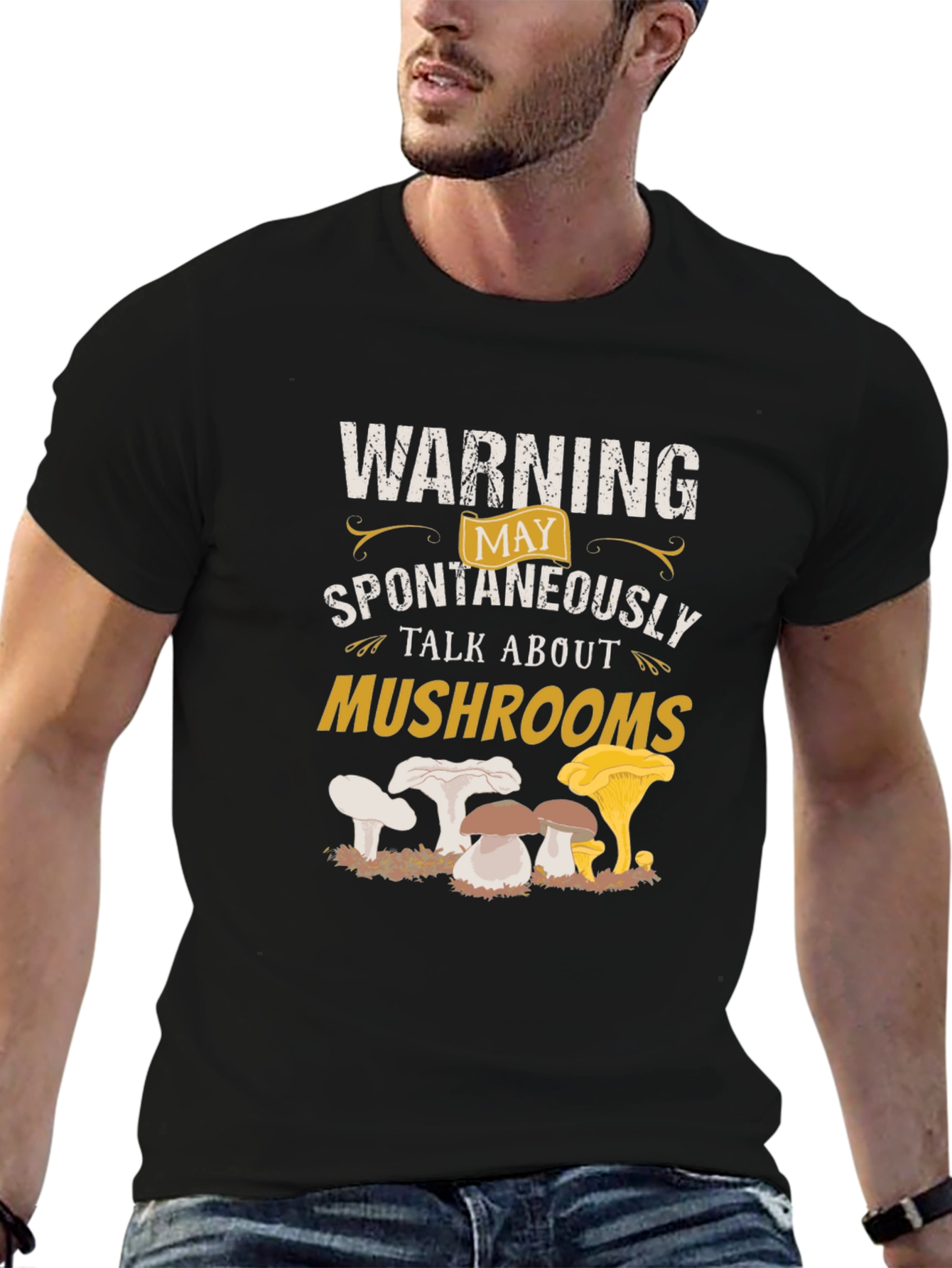 Warning: May Spontaneously Talk About Mushrooms T-Shirt