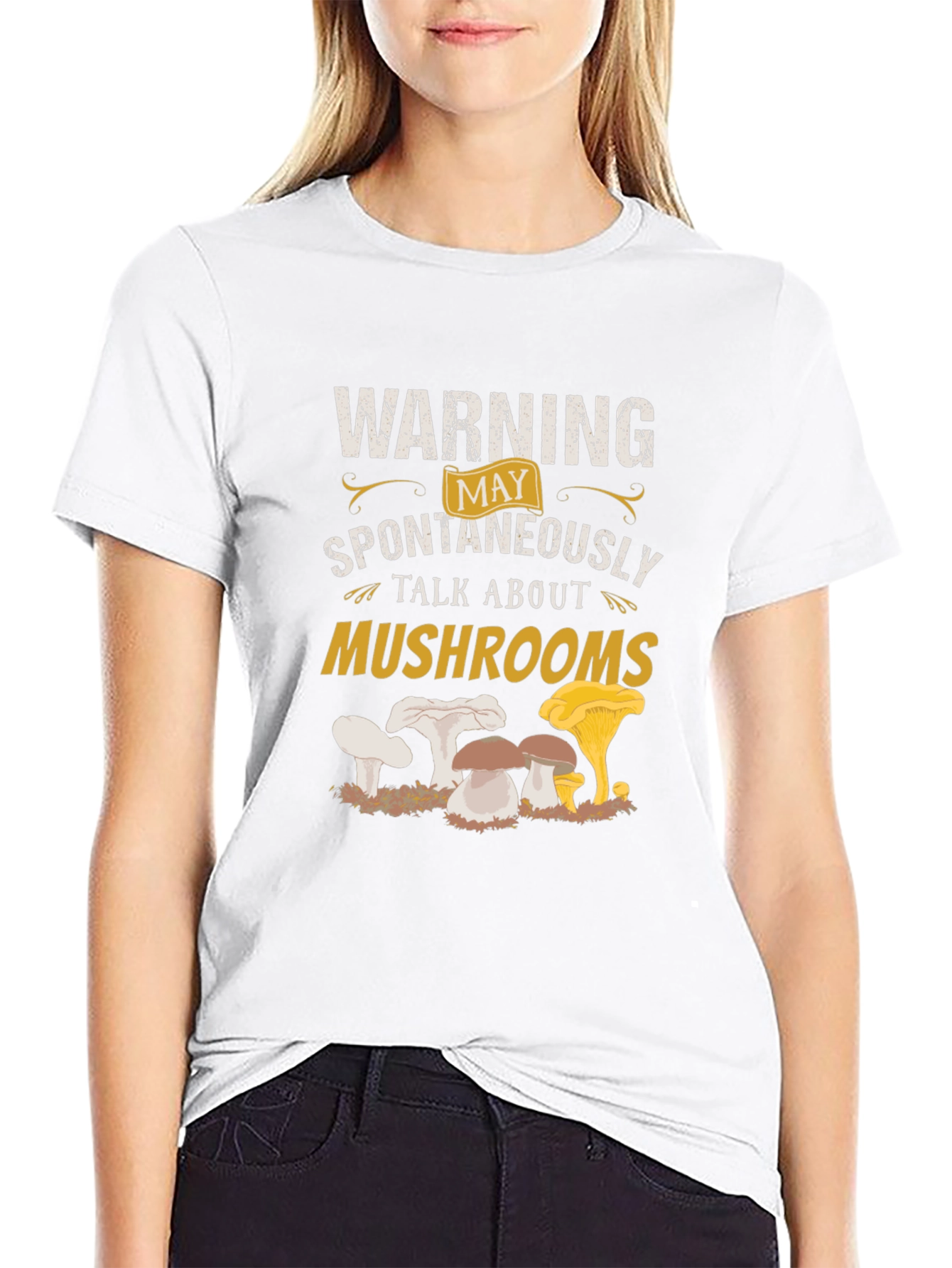 Warning: May Spontaneously Talk About Mushrooms T-Shirt