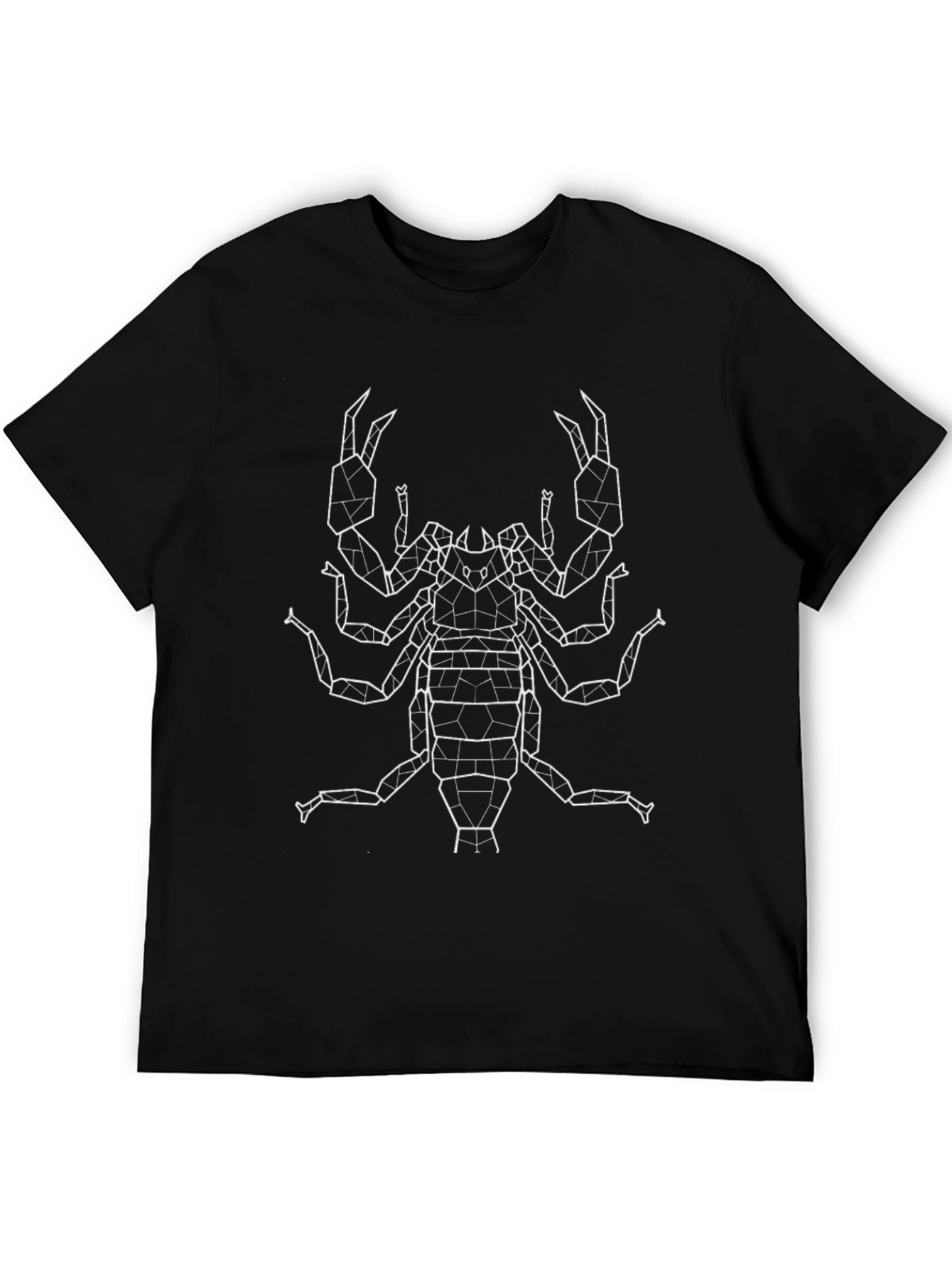 Geometric Scorpion Print Black T-Shirt