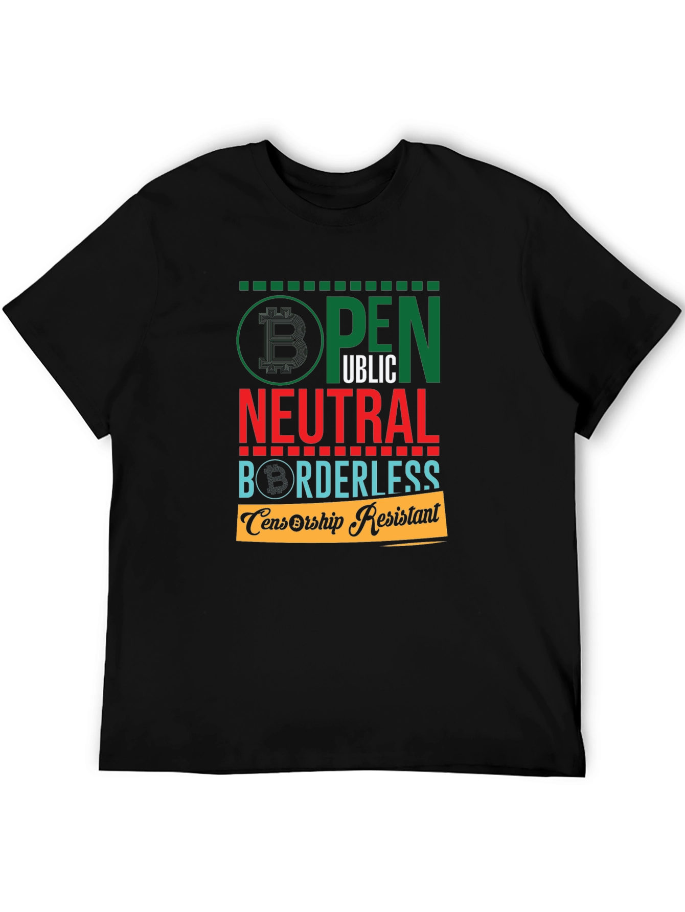 Open Public Neutral Borderless Censorship Resistant T-Shirt