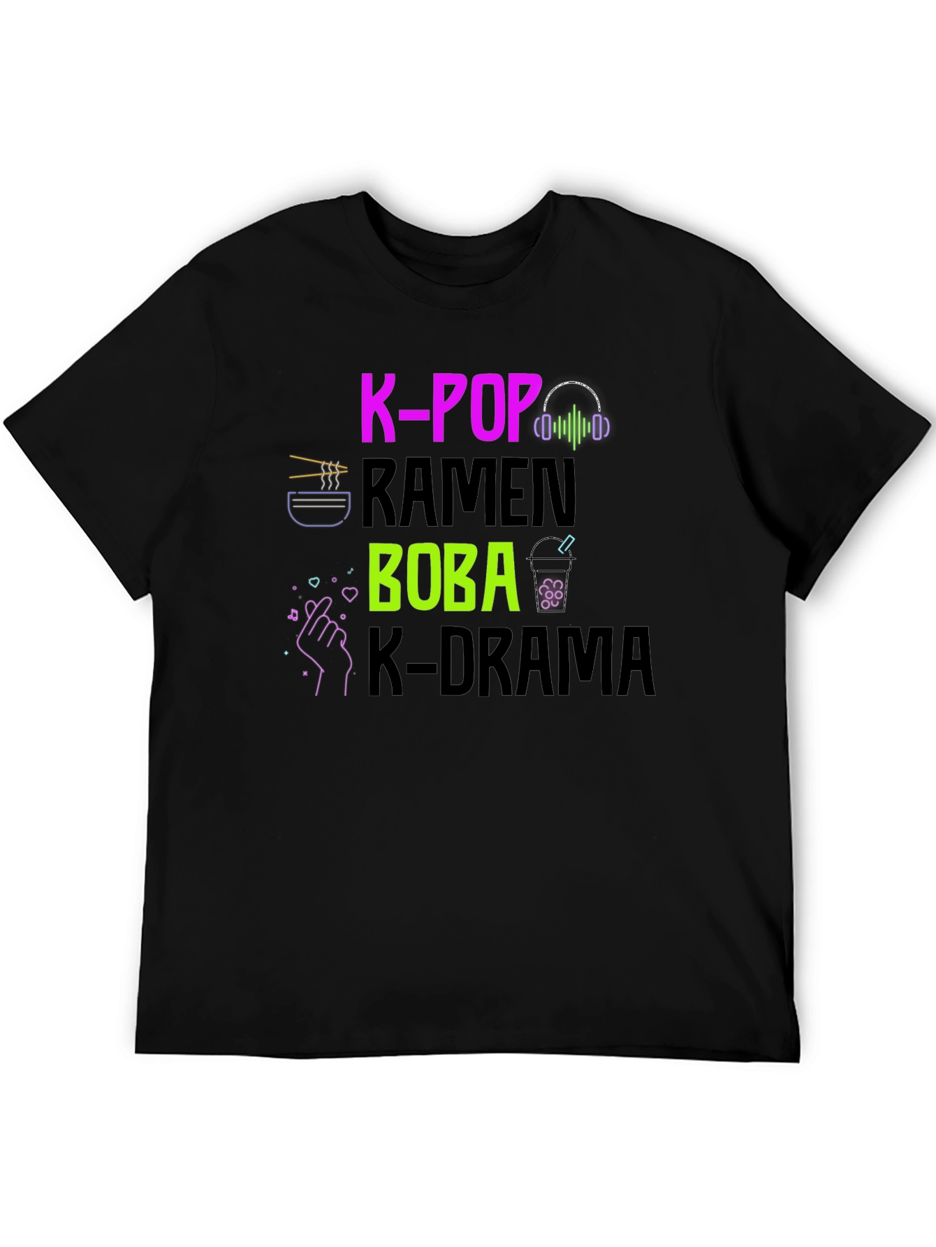 K-Pop Ramen Boba K-Drama Graphic Tee