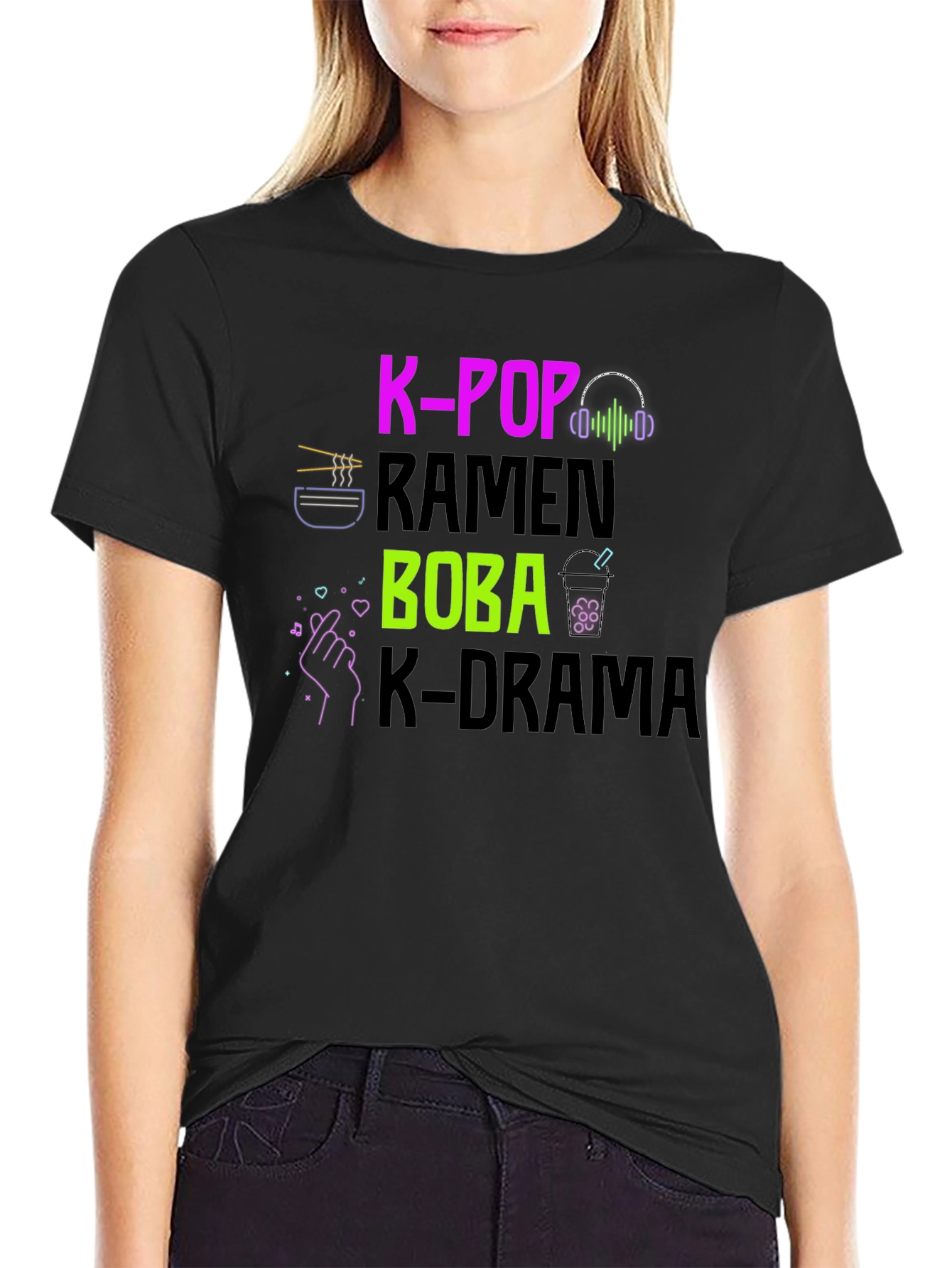 K-Pop Ramen Boba K-Drama Graphic Tee