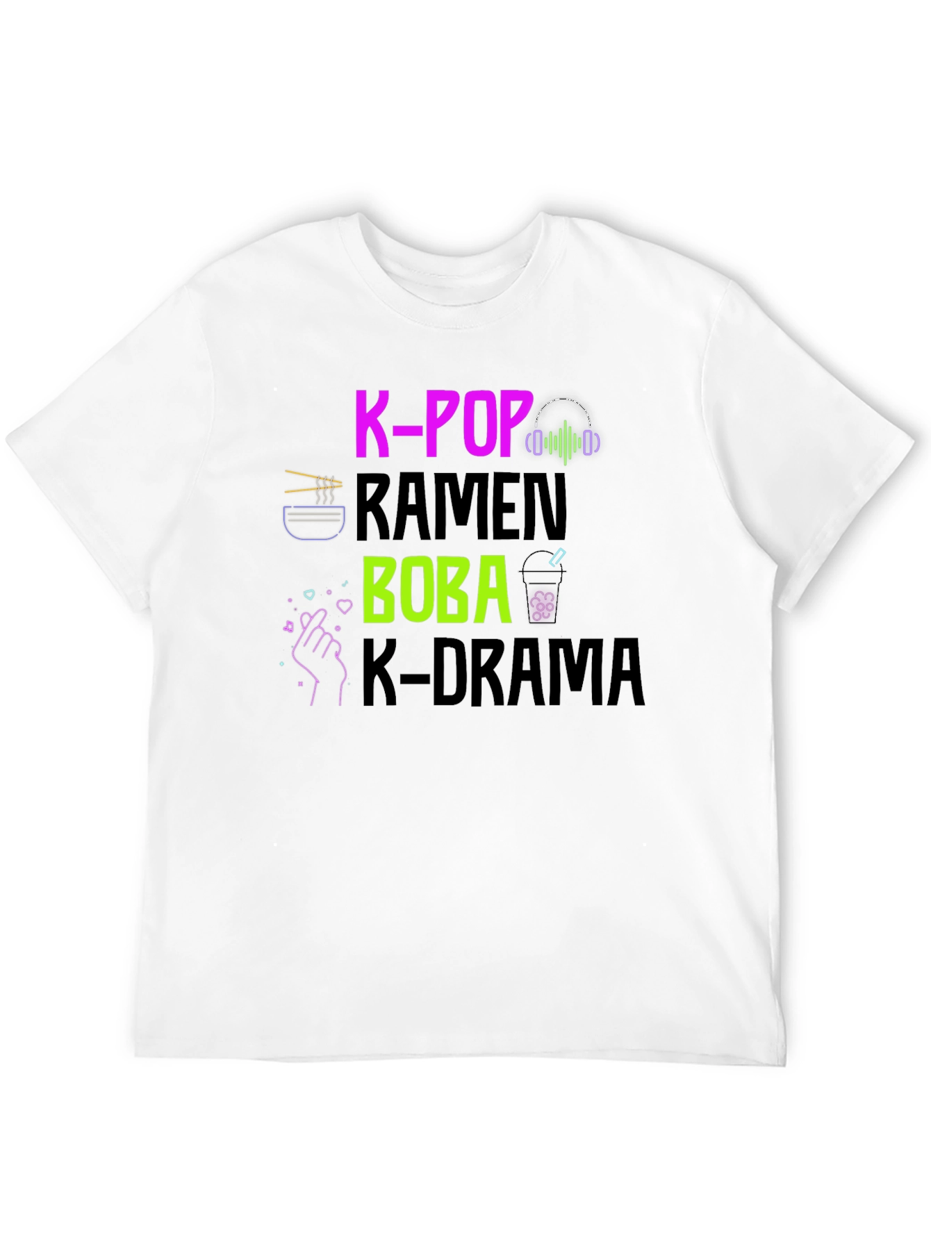 K-Pop Ramen Boba K-Drama Graphic Tee