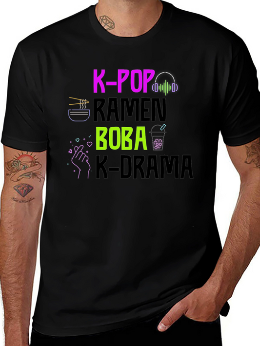K-Pop Ramen Boba K-Drama Graphic Tee
