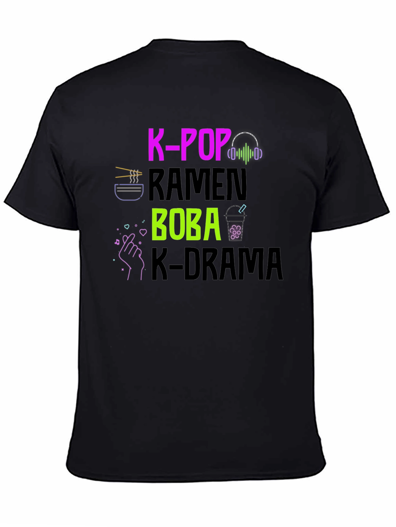 K-Pop Ramen Boba K-Drama Graphic Tee